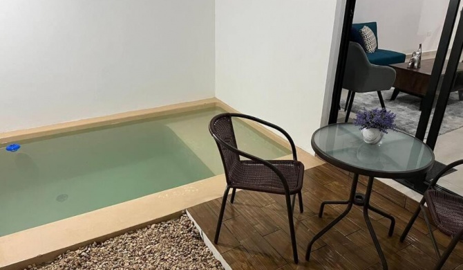 New & beautiful apartment GF with private pool