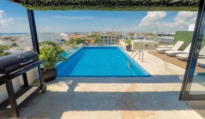 Lovely 1 Br apartment, 3 Blocks To Mamitas, Roof Pool Views, Bbq