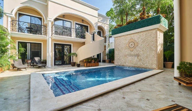 Rustic & Fantastic Apartment Playa del Carmen Sunbeds, Pool, Lounge Area & Grill