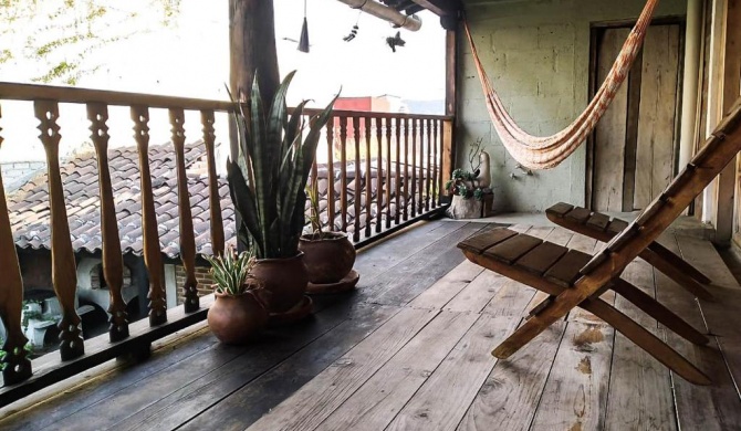 Comfortable Mexican style house with balcony