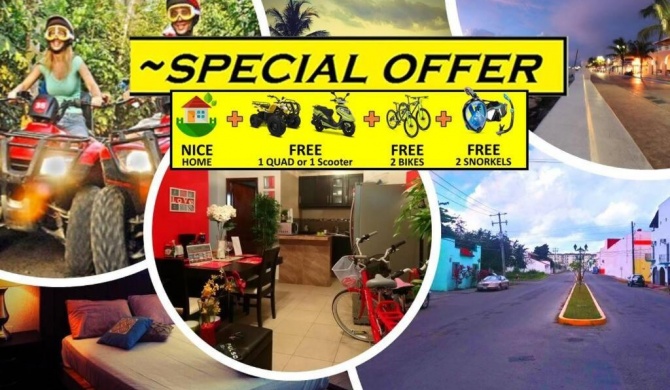 ツM2BDepa+GRATIS(1Cuatri+Scooter+2BICIS+2Snorkels)