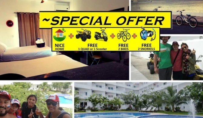 ヅ SSuite + GRATIS(1Cuatri+Scooter+2BICIS+2Snorkel)