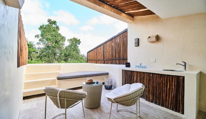 Ecochic Tulum Vibe PentHouse with Private Pool in Aldea Zama Exclusive Gated Community