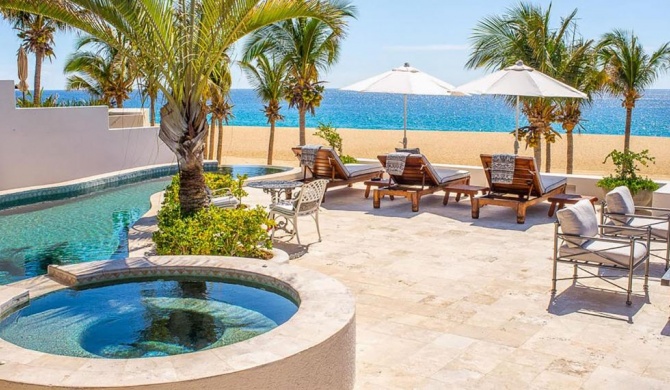 Spectacular 3-Story Beachfront Villa with a Huge Pool Patio