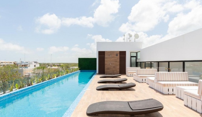 Fantastic Holiday Apartment Premium Infinity Pool in Rooftop Terrace In Tulum Great WiFi