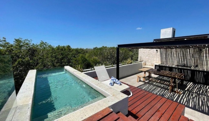 Magnificent Phenthouse Private pool Aldea Zama