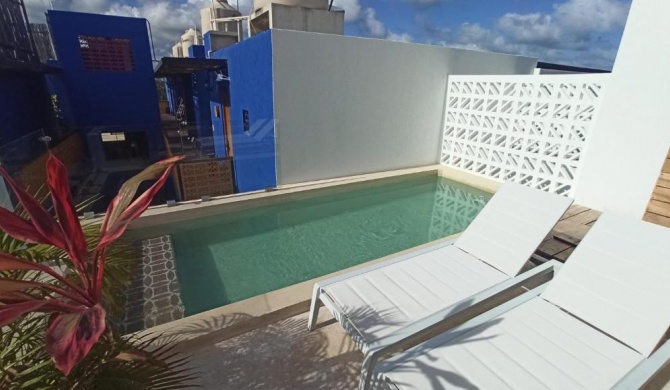 Private Pool Colibri Penthouse 1BD 1BTH FREE Gym BBQ Mins from Downtown by Mint Tulum