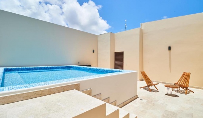 Spectacular & Exclusive Apartment In Tulum Private Plunge Pool, Terrace, Gym & Movie Theater