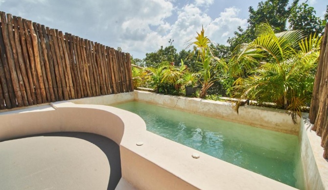 Stunning & Peaceful Double-Floor Apartment Aldea Zama Private Plunge Pool, Rooftop, Balcony