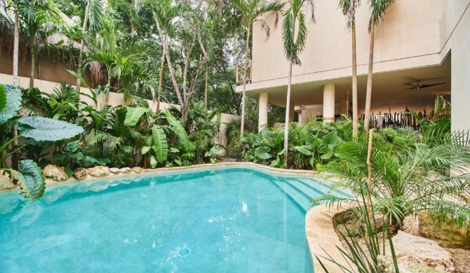 Tropical Fancy Apartment in Tulum Terrace, Private Pool and Hammock Incredible Amenities