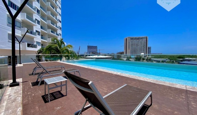 Magnific apartment with pool, gym, ocean view & Lagoon view