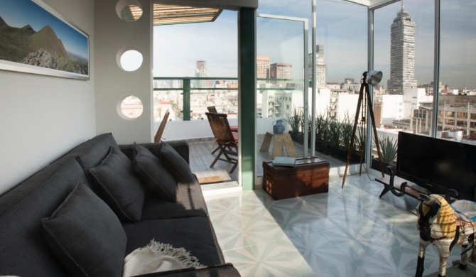 Dúplex/terraza privada en corazón Centro Histórico