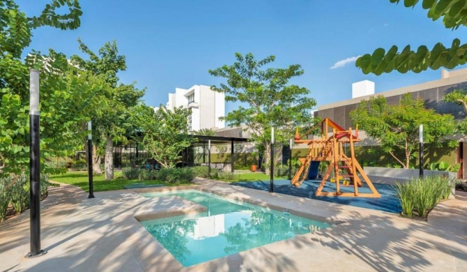 Casa nueva con terraza y alberca en Temozón Norte